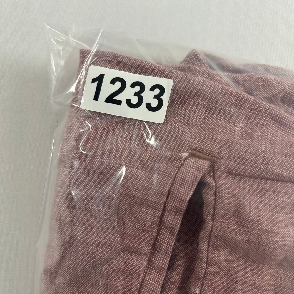 Athleta Pants Womens 10 100% Linen Cabo Wide Leg Mauve Rose Wood Drawstring - Picture 9 of 9